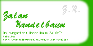 zalan mandelbaum business card